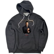 Lucifer What Do You Desire? Unisex Adult Slim Fit Pull-Over Heather Hoodie, Charcoal, Small