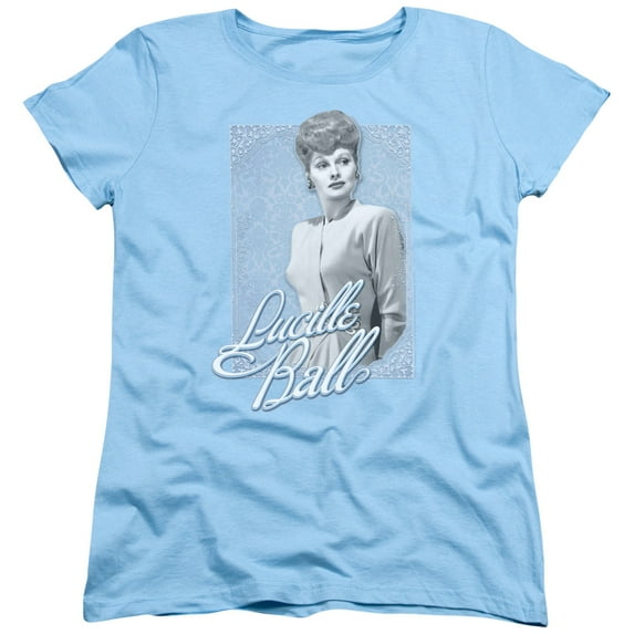 Lucille Ball Blue Lace S/S Women's T-Shirt Light Blue