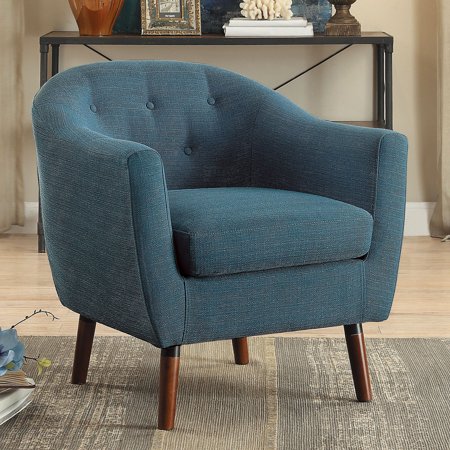 Lucille Fabric Accent Chair, Blue