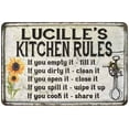thumbnail image 1 of Lucille's Kitchen Rules Chic Sign Vintage Decor 16 x 24 Matte Finish Metal 116240032148, 1 of 1