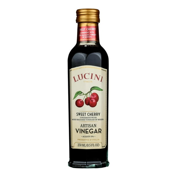 Lucini Italia Dark Cherry Balsamic Artisan Vinegar - Case of 6 - 8.5 Fl oz.