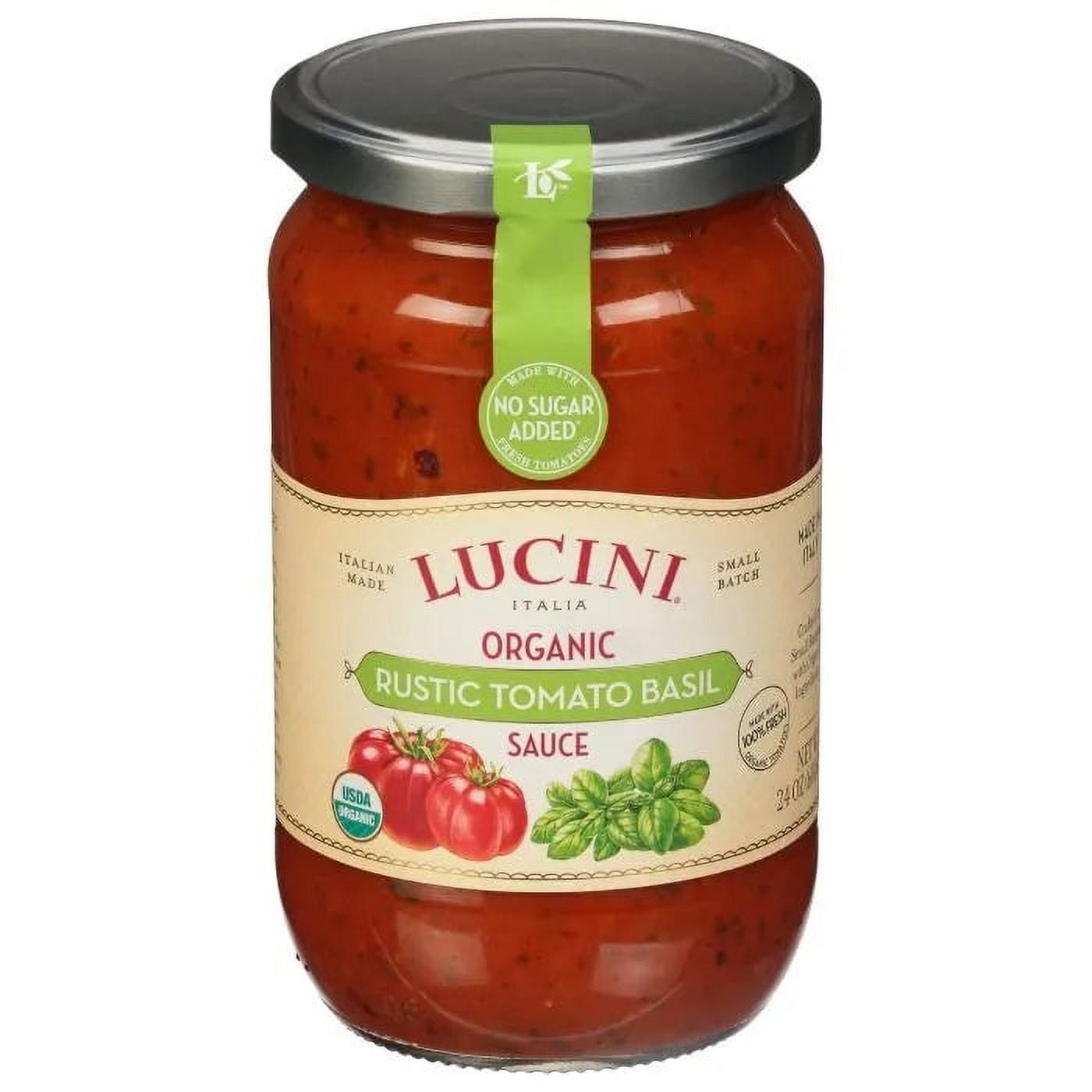 Lucini Italia Pasta Sauce Organic Tomato Basil Case Of 6 24