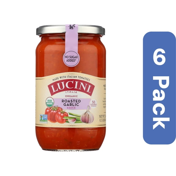 Lucini Italia - Sauce Organic Roasted Garlic Marinara - Case of 6 - 24 Ounce