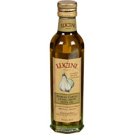Lucini Robust Garlic Extra Virgin Olive Oil, 8.5 fl oz, (Pack of 6)
