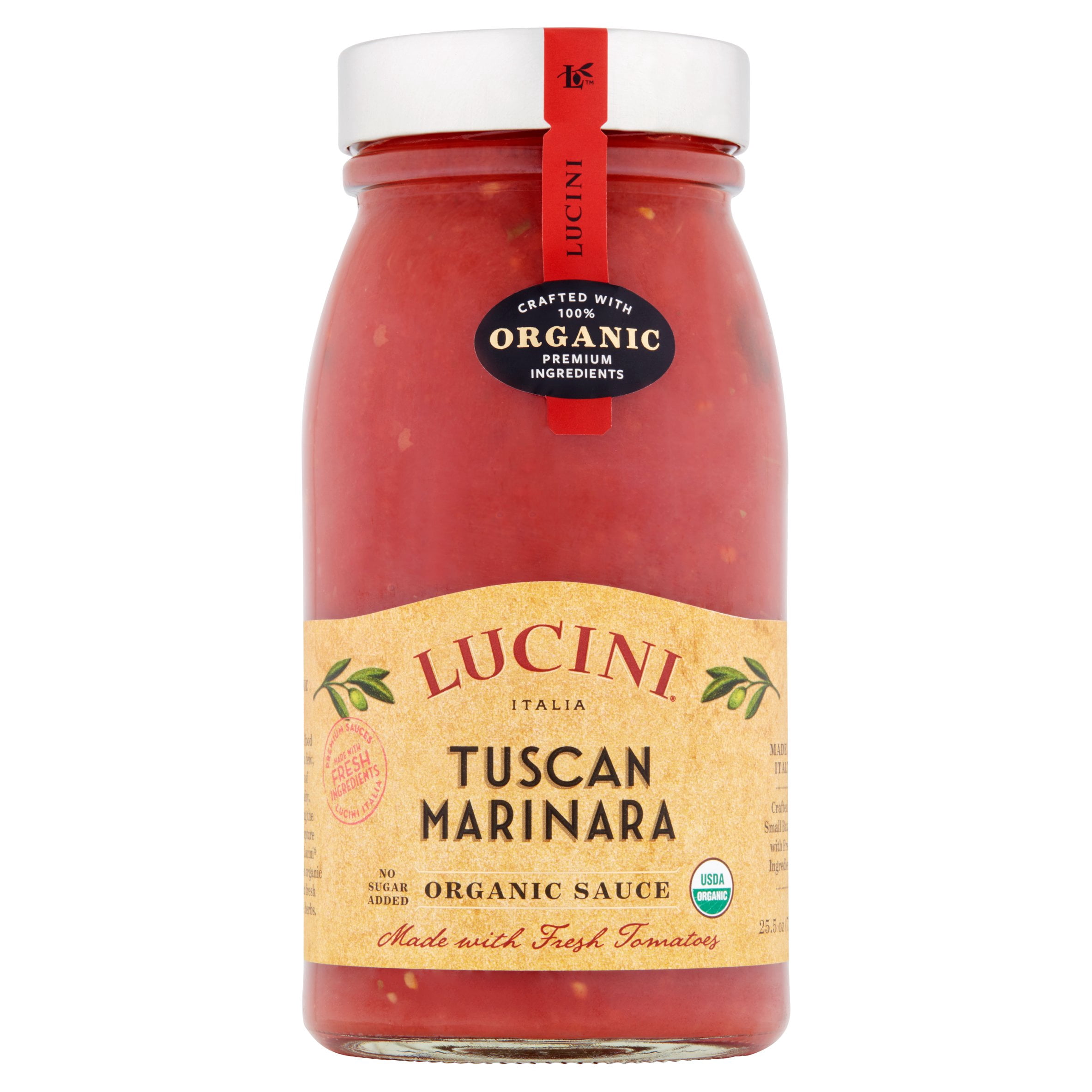Lucini Italia Tuscan Marinara Organic Sauce, 25.5 oz, 6 pack