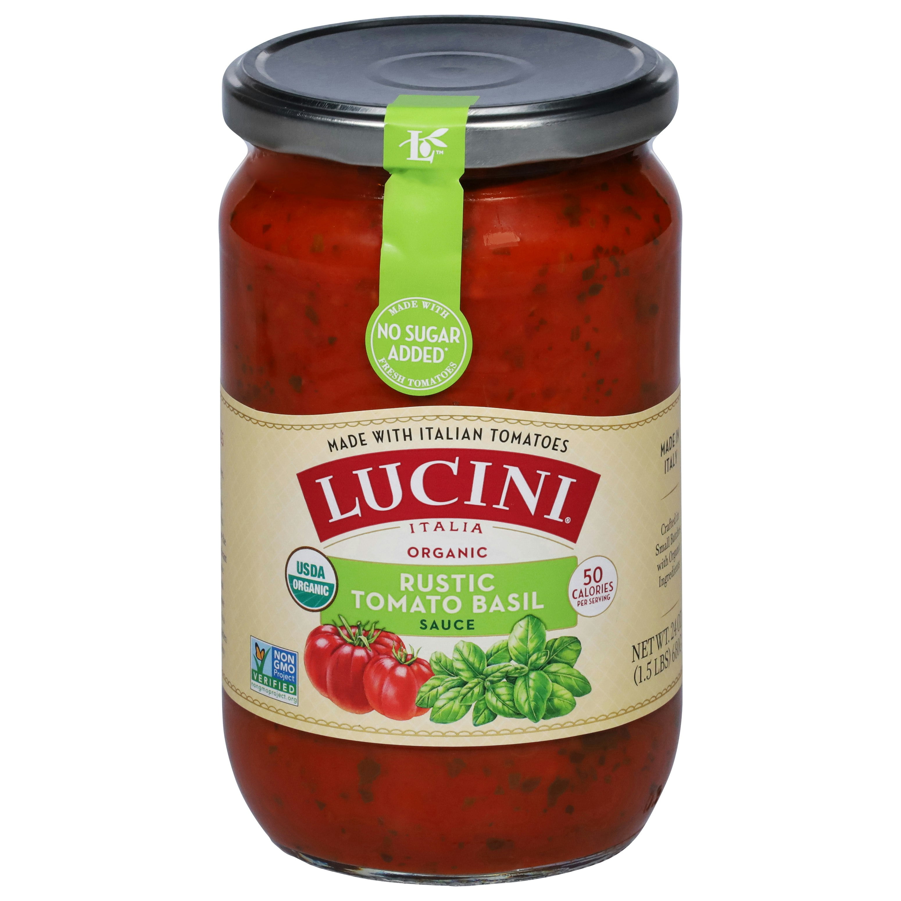 Lucini Tomato Basil Pasta Sauce 24 oz (Pack Of 6)