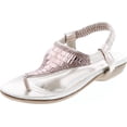 thumbnail image 1 of Lucita Crab Crab-1809KM Little Girls Gladiator Rhinestone Comfort Flat Sandals, 1 of 7