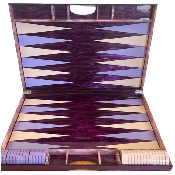 Lucite Acrylic Backgammon Set 18" Large Premium Board and Pieces