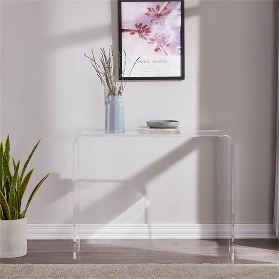 Lucite Clear Acrylic Morrigan Console Table