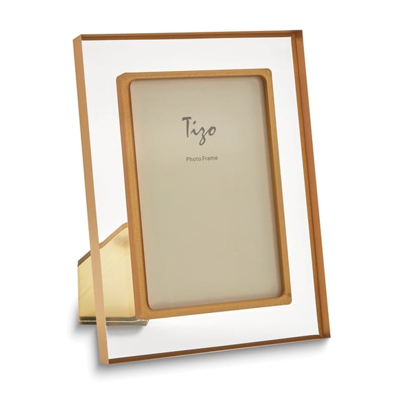 Lucite Gold-tone Border 8x10 Photo Frame