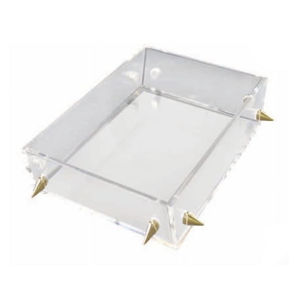 Lucite Large Gold Stud Tray