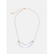 Scoop Women's Gold Tone Sculpted Lucite Pendant Necklace