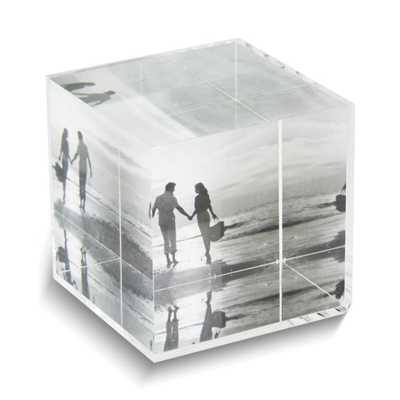 Lucite Photo Cube Paperweight / Award