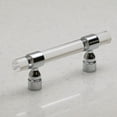 thumbnail image 1 of Lucite on Polished Chrome - Pull - 3" Hole Centers, 5-1/32 Overall Length - Clear Acrylic Cabinet Handle Furniture Door, 1 of 1