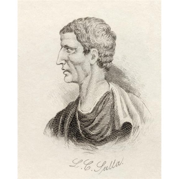 Lucius Cornelius Sulla Felix, C. 138 Bc - 78 Bc Roman General & Conservative Politician From The Book Crabbs Historical Dictionary Published 1825 Poster Print, 13 x 16