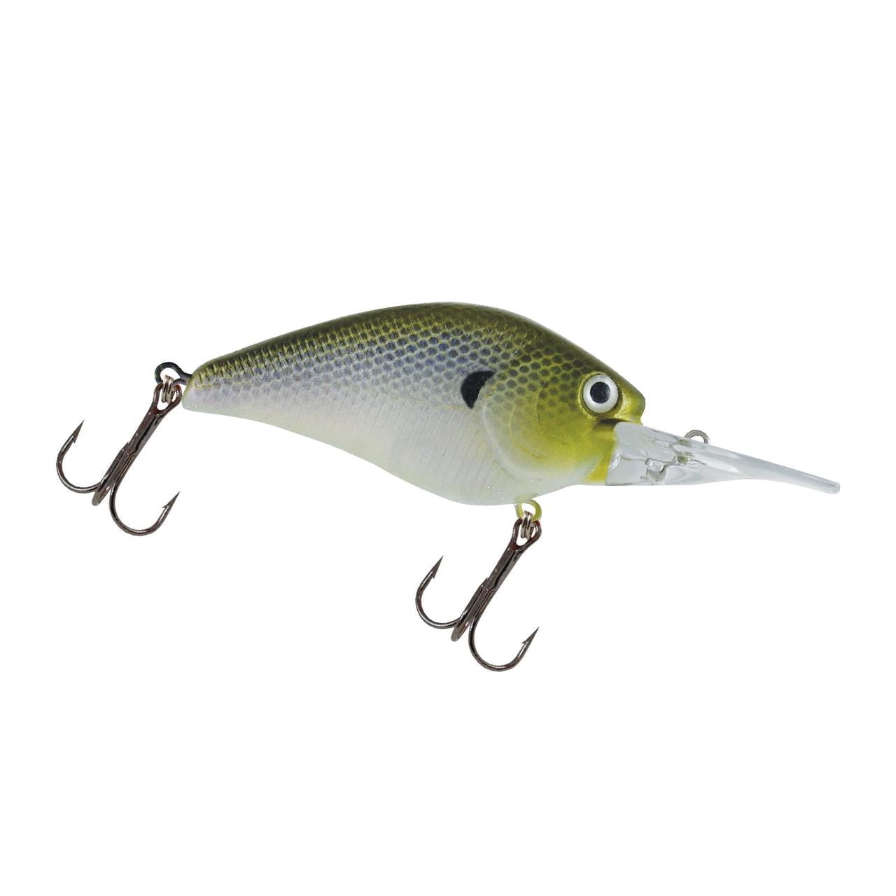 Luck E Strike 2-in Deep Smoothy Crankbait Fishing Lure, Ghost Finish for White Bass, 1 Count