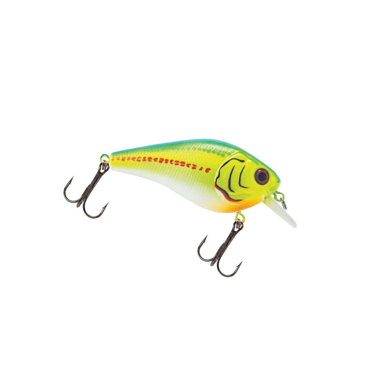 Luck E Square Bill Rattling 2in #09 Blue Chartreuse