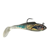 Luck E Strike 2 in, 1/8 oz Mirror Image Shad Swimbaits for Bass, Black, 2 Pack