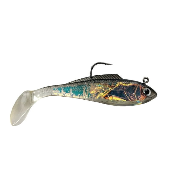 Luck-E-Strike Luck E Strike 5/8 oz Plastic and Lead Shad Fishing Lure for Bass, 2-Pack