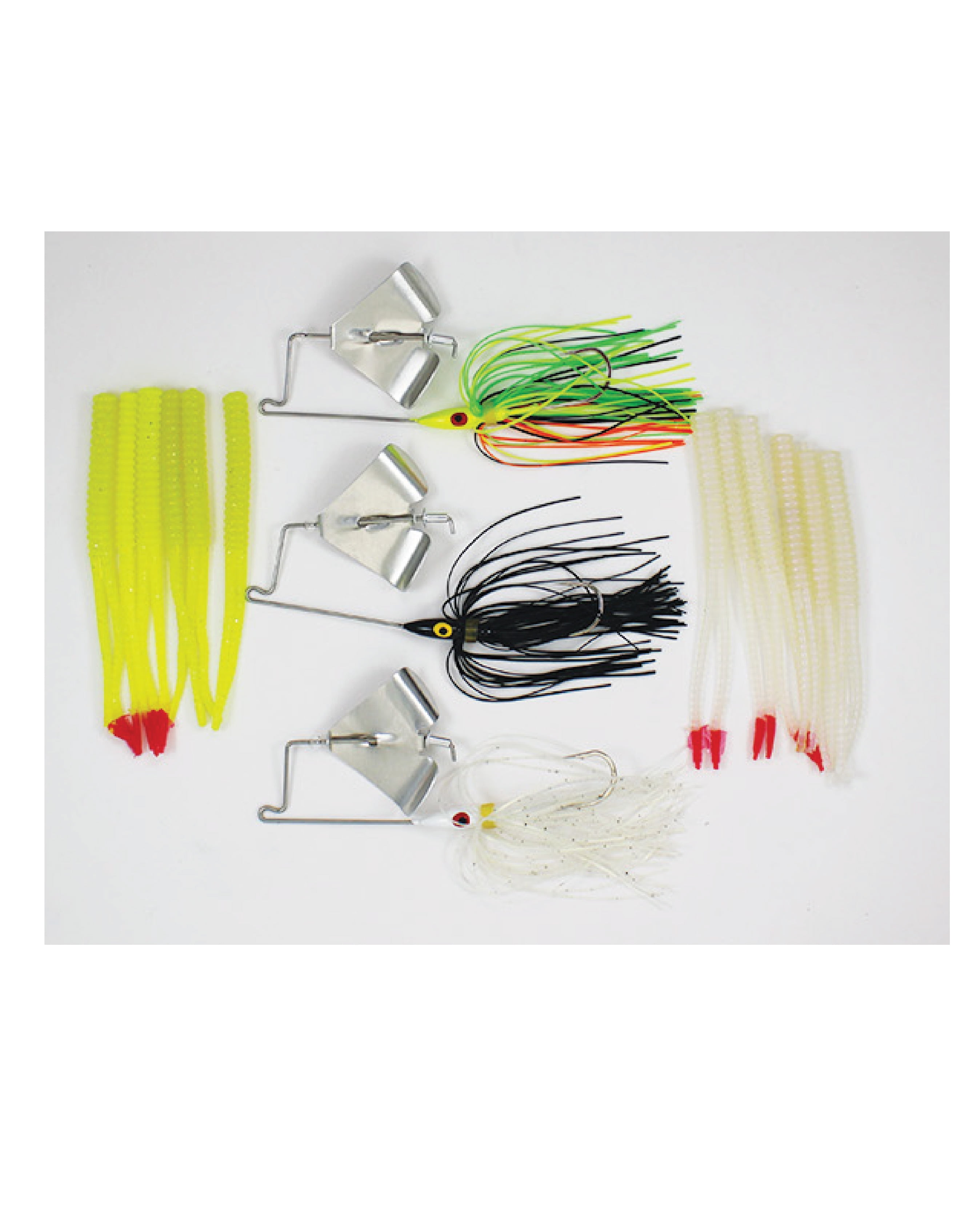 Luck E Strike Buzz Bait Kit, 1/4 oz, 15 Piece, Assorted Colors