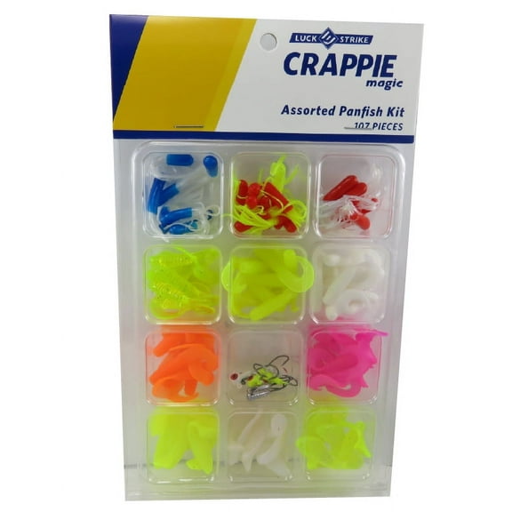 Luck-E-Strike, Crappie Kit, 107 Piece, Assorted Colors, Crappie Baits