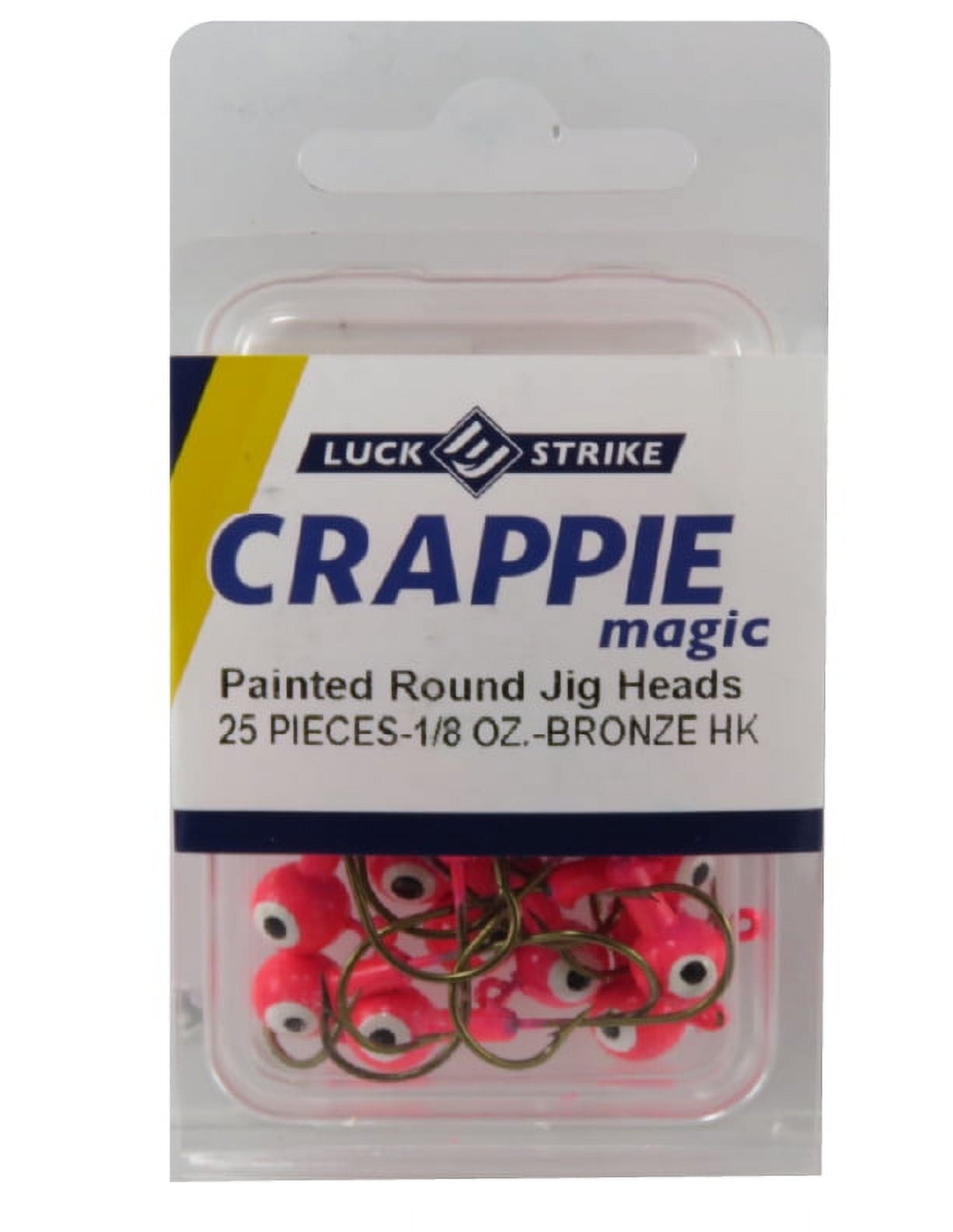 SHUR STRIKE 25-Pack 3/8 Oz Perch Jig Heads With Red Hook - Walleye, Bass & Panfish