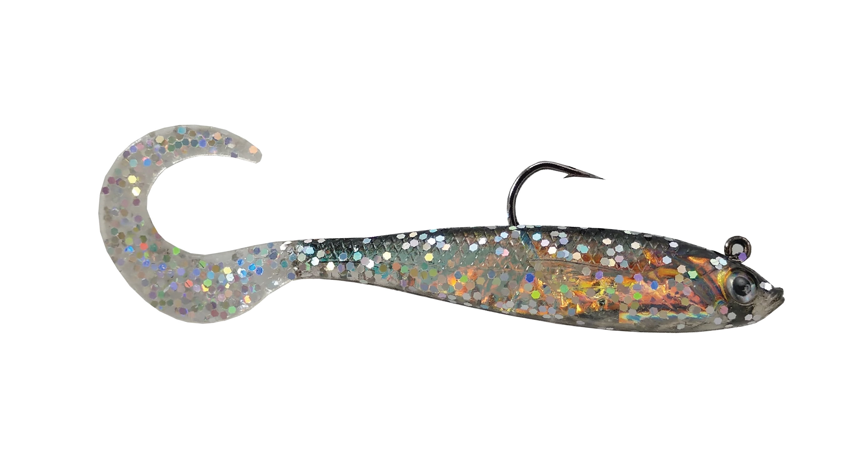 Luck E Strike Mirror Darting Image Shad, 3" Black, 2 Pack