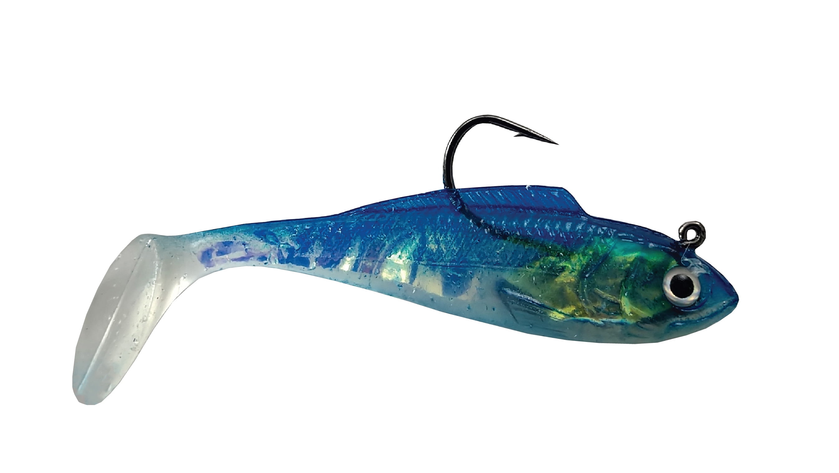 Luck E Strike 3" Plastic, Lead Mirror Image Shad Fishing Lures for Bass, 2 Pack