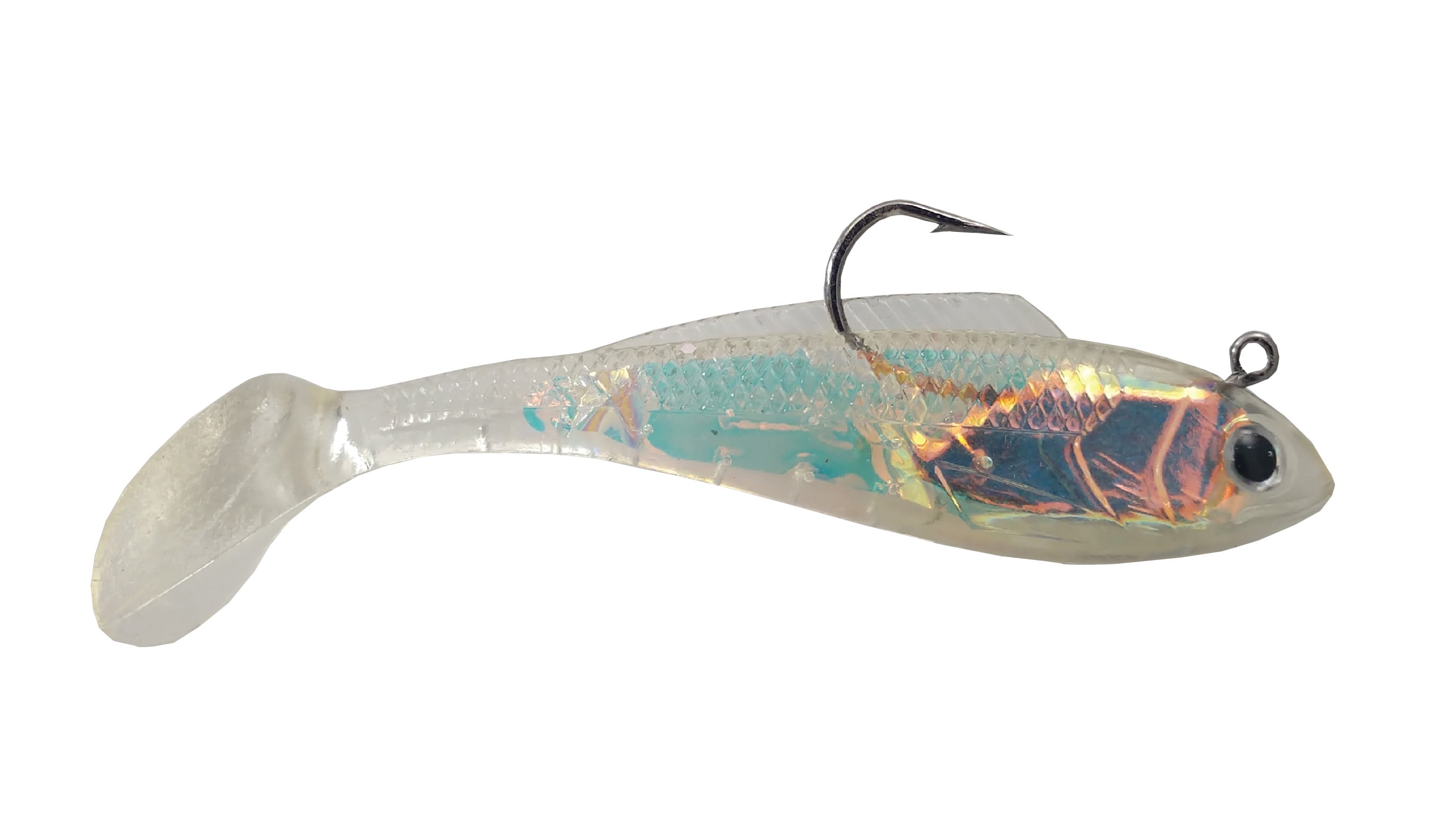 Luck E Strike Mirror Image Shad 4" ,Natural, 2 Pack