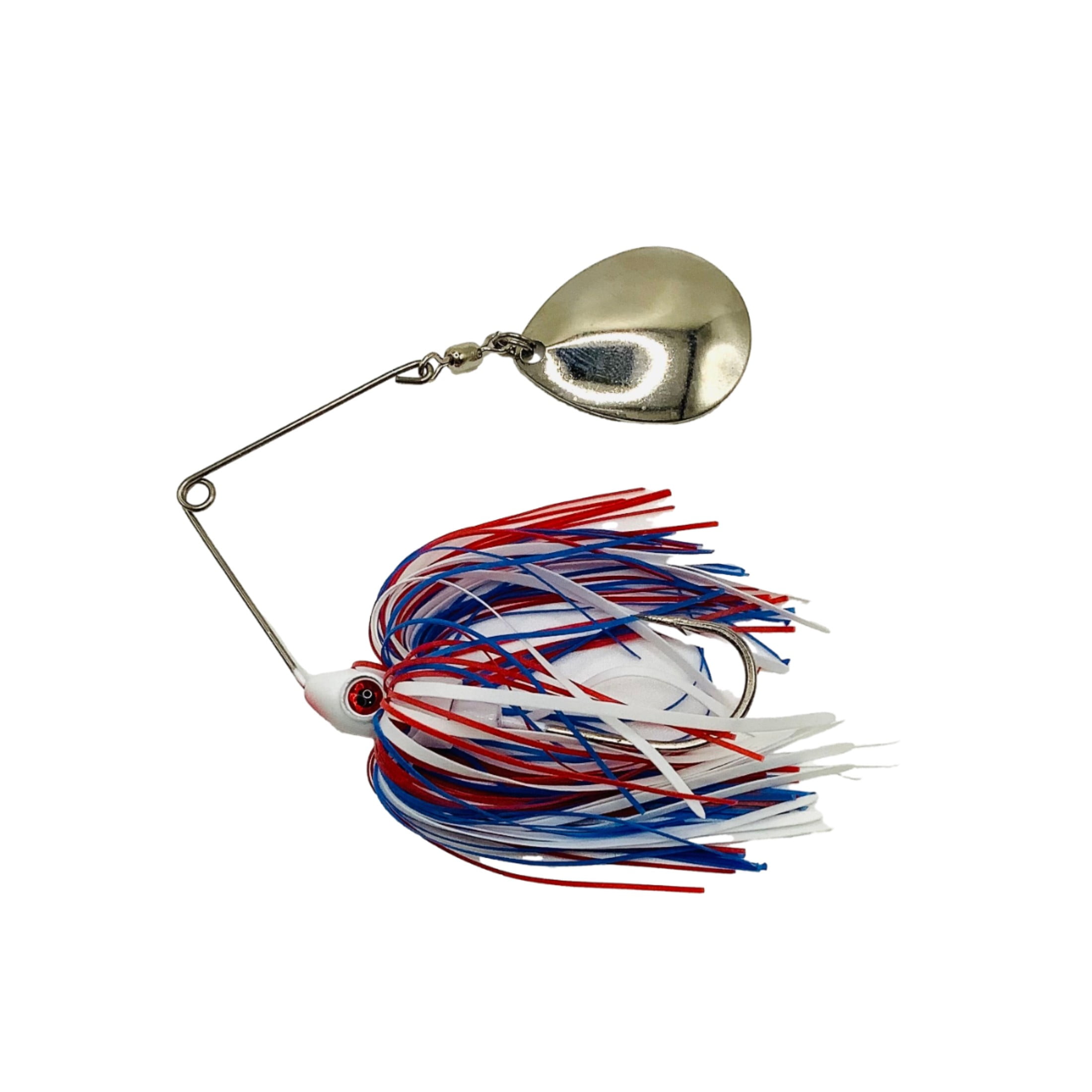 Luck E Strike Red Man Spinnerbait, 3/8 oz, Red/White/Blue