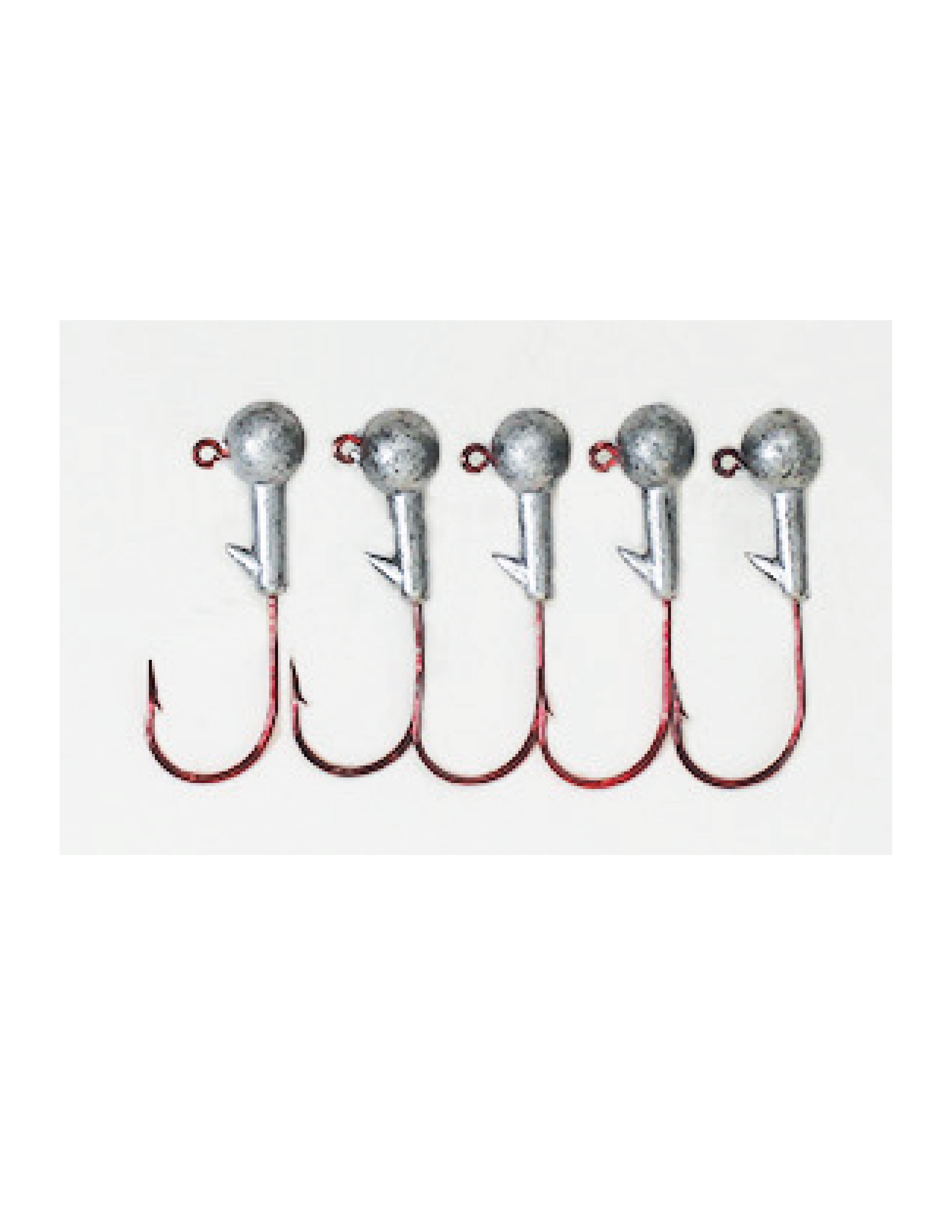 Luck E Strike, Round Jig Heads, 1/8 oz, Natural, 5 Count