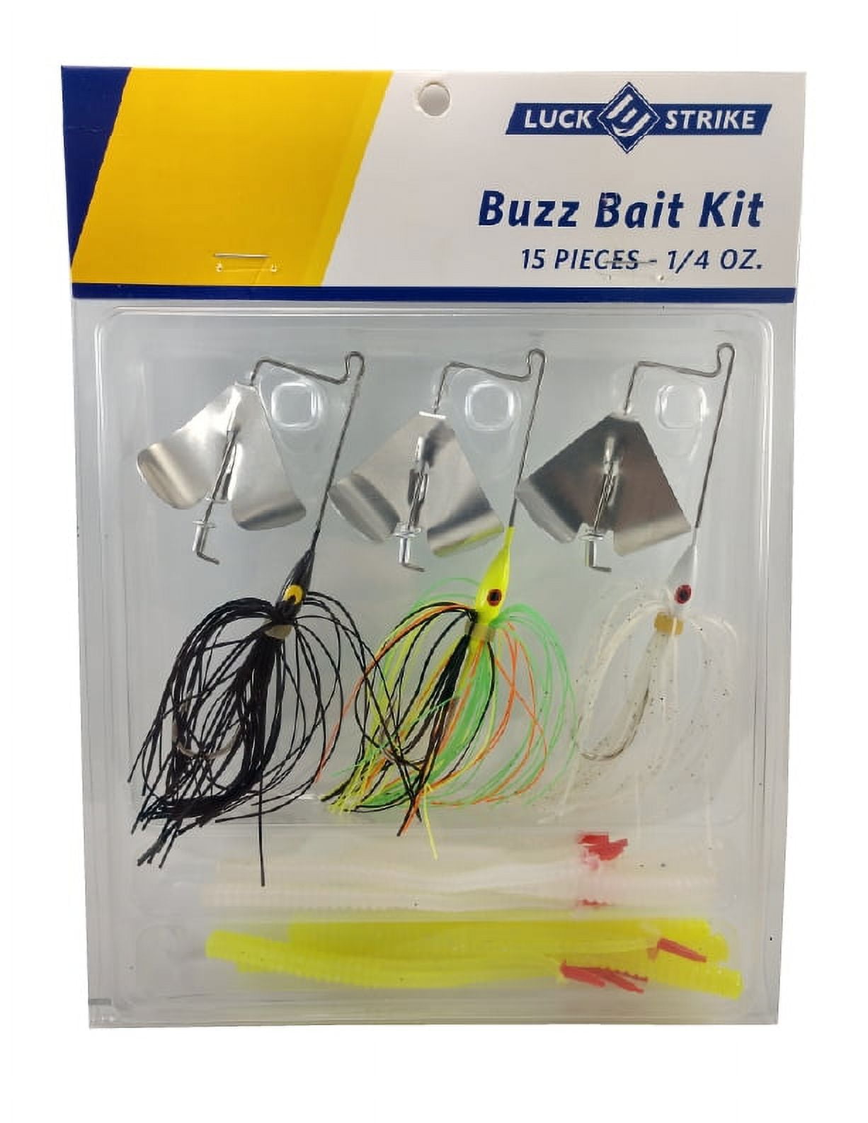 LuckEStrike, Spinnerbait Kit, 15 Piece, Assorted Colors, Spinner