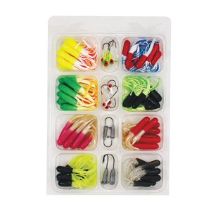 Luck E Strike Tri-Color Tube Fishing Lure Kit for Crappie and Panfish, 75 Count