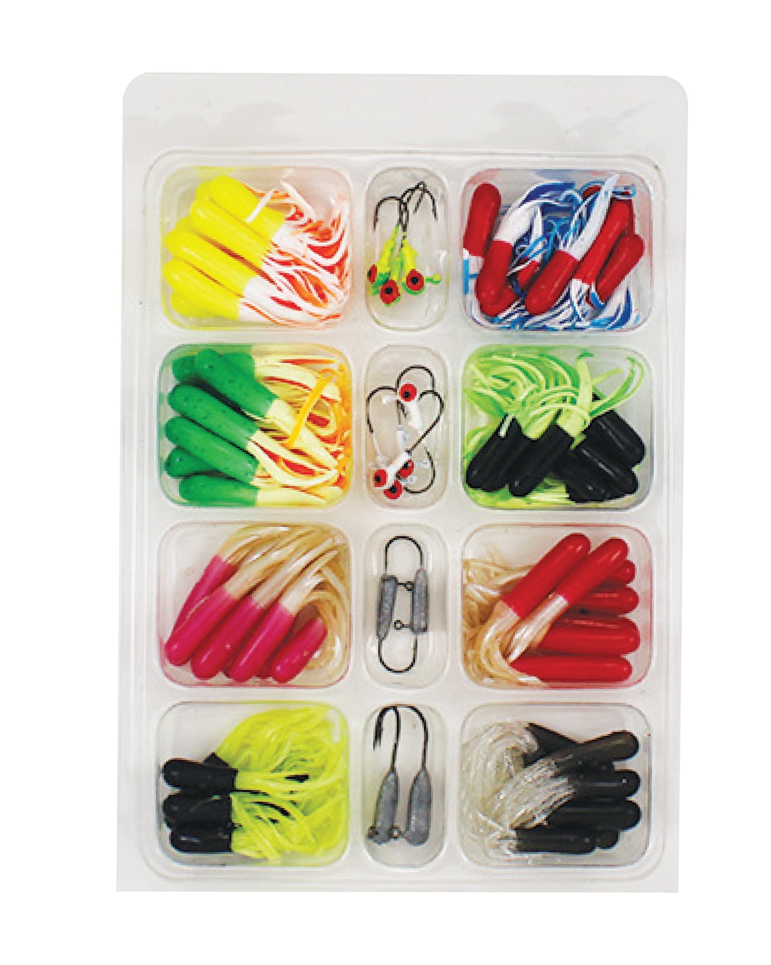 Luck E Strike Tri-Color Tube Fishing Lure Kit for Crappie and Panfish, 75 Count