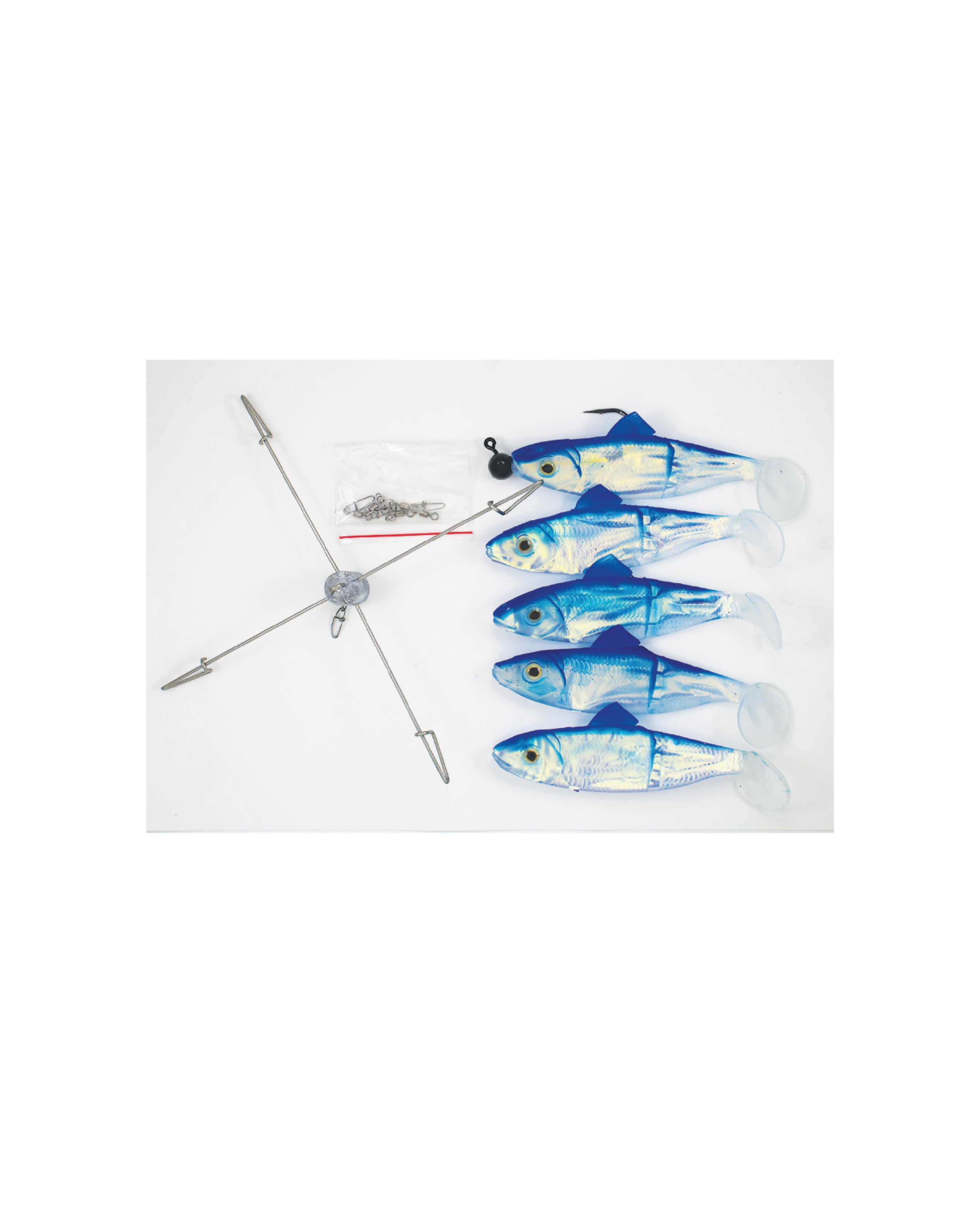 Luck E Strike Umbrella Rig 7" ,Blue, 15 Pieces