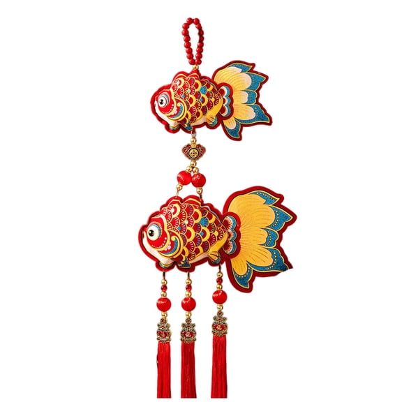 Luck Fortune Hanging Ornament Traditional For Home Festival Birthday Housewarming Hanger Fabric Coastal Style Promising Blessings And Longevity For Living Rooms And Entrances