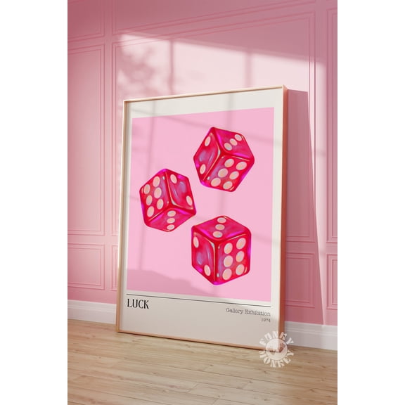 Luck Gallery Retro Dice College Decor Wall Art