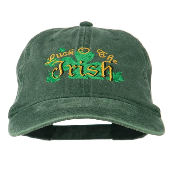 Luck O' the Irish Embroidered Pigment Dyed Cap - Dk Green OSFM