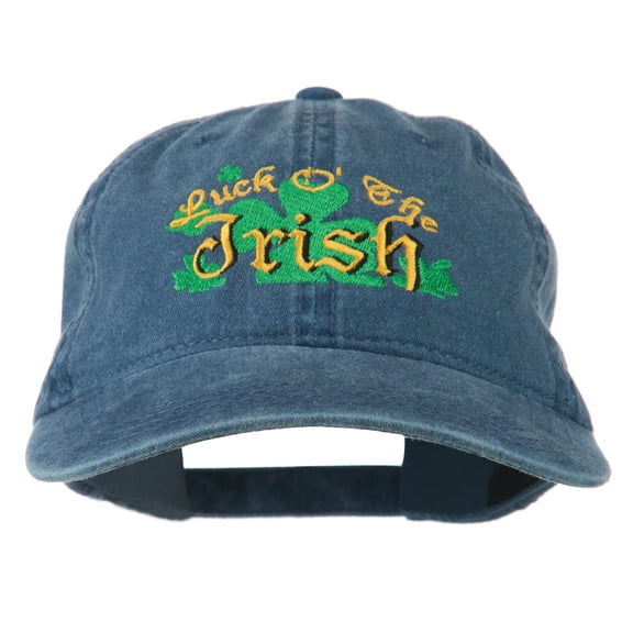 Luck O' the Irish Embroidered Pigment Dyed Cap - Navy OSFM