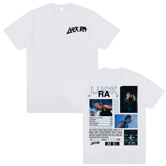 Luck Ra 2025 Tour Inspired Graphic T-Shirt - Unisex Soft Breathable Cotton Oversized Retro Hip Hop Summer