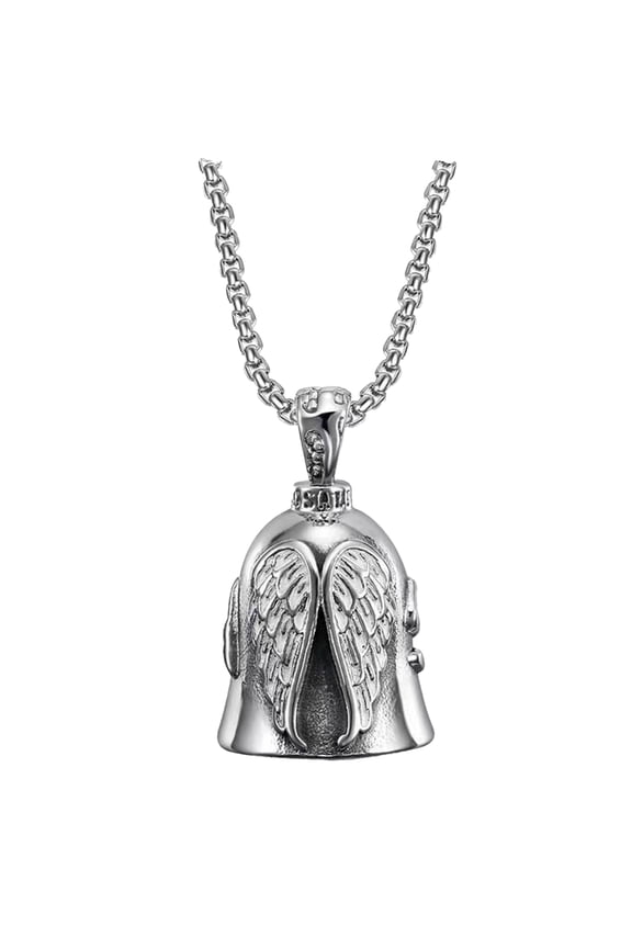 Luck Riding Bell Motorcycle Guardian Angel Wings Lucky Exorcist Bell Keychain Good Luck Talisman Keyring