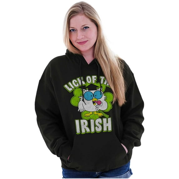 Luck of the Irish Clover Tootsie Owl Hoodie Sweatshirt Women Men Brisco Brands S