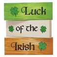 thumbnail image 1 of Jennygems Shamrock Wooden Block Set, St. Patrick's Day Decor for Shelf or Tiered Tray, 5.5 x 2 x 0.75 in, 1 of 9
