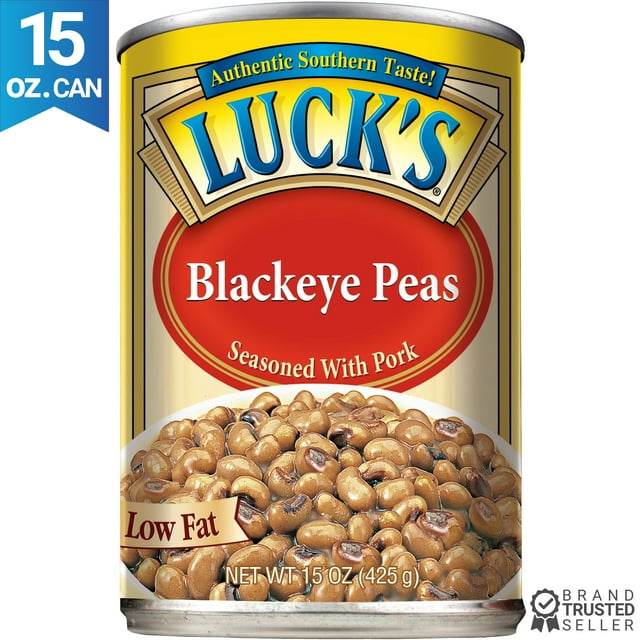 Luck's Blackeye Peas Seasoned with Pork 15 oz Can
