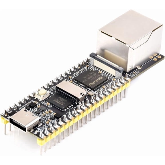 LuckFox Pico Plus RV1103 Linux Micro Development Board, Integrates ARM Cortex-A7/RISC-V MCU/NPU/ISP Processors, with Ethernet Port, with Pre-soldered Header