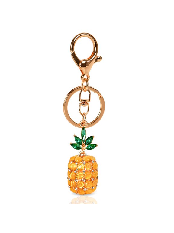 Cute Pineapple Keychain for Women Playful Fruit-Shaped Charm for Purse, Backpack, or Car Keys Versatile Accessory and Adorable Gift for Birthdays or Holidays