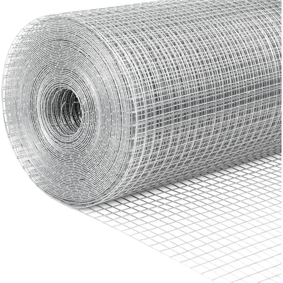 LuckIn Hardware Cloth 1/2 Inch, 19 Gauge Chicken Wire Fencing, Chicken Wire Mesh, Hot Dip Galvanized After Welded Mesh Wire, 48inch x 50ft