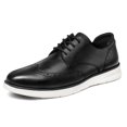 thumbnail image 1 of LuckLilac Men's Oxfords Shoes,Wingtip, Casual Business Dress Sneaker,Black/White,10M, 1 of 1