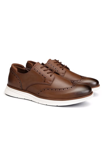 brown dress sneaker Brown dress shoe with sneaker sole main image 0
