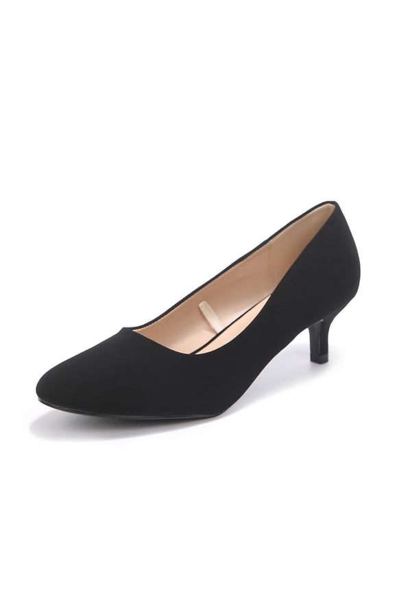 Women's Pumps Low Thin Heel Round Toe Dress Shoes Office Daily Work Shoes